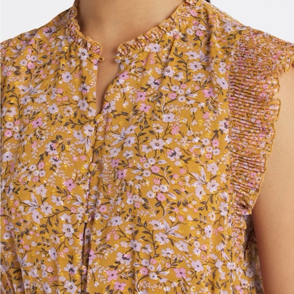 Perla Pleated Flutter Sleeve Midi Dress - Picture 3 of 5